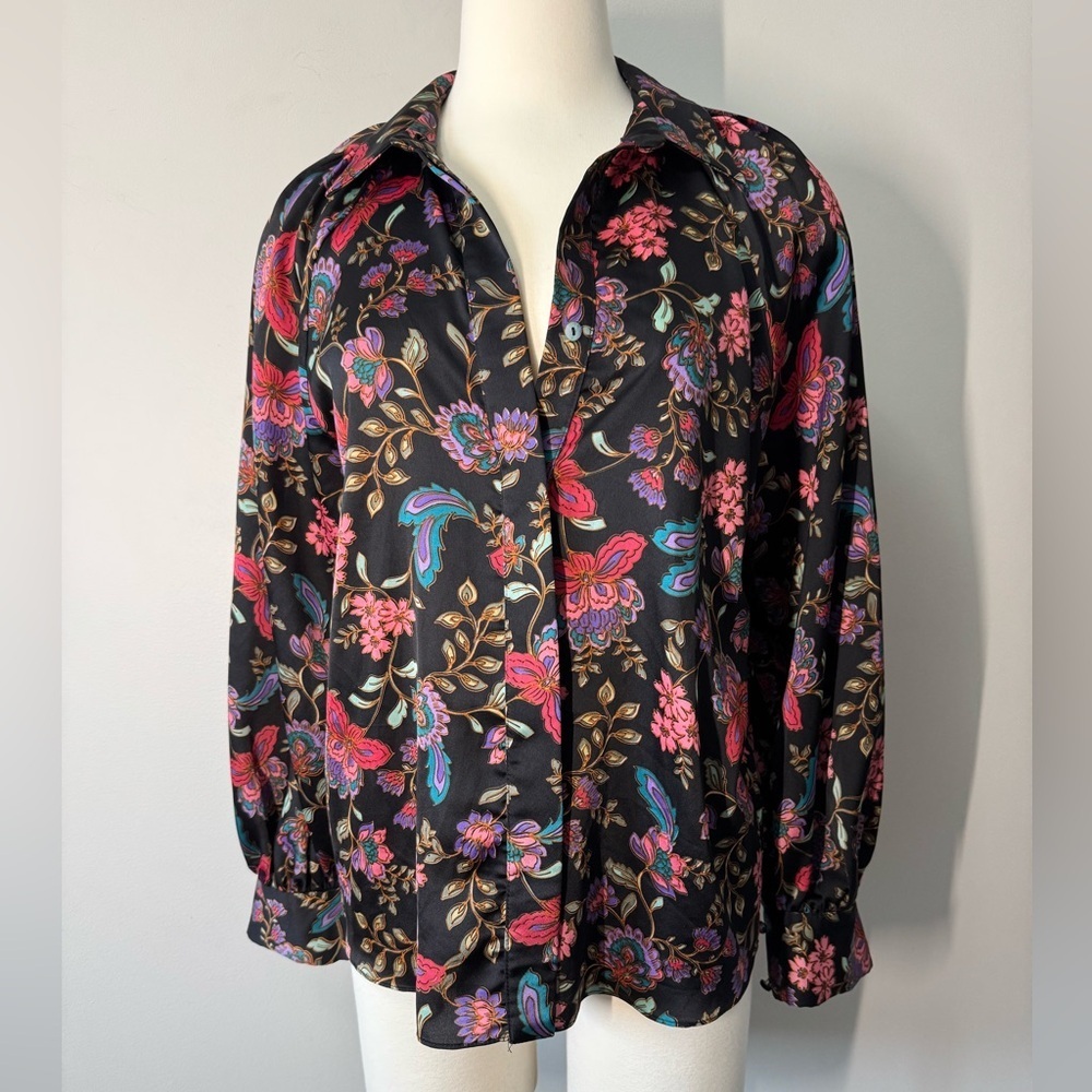 Anthropologie Misa Los Angeles Multicolor Floral Button Down Shirt SZ S